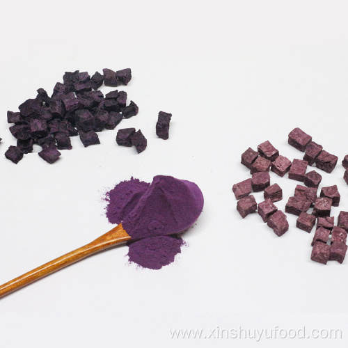 Pure natural purple potato diced